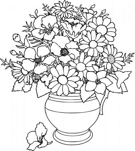 simple flower coloring pages  cute printable coloring pages