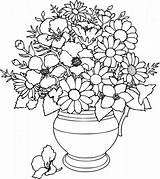 Coloring Pages Flower Simple Printable Cute sketch template