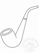 Pipe Template Smoking Coloring Patrick St sketch template
