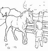 Horse Coloring Boy His Horses Little Netart Color sketch template