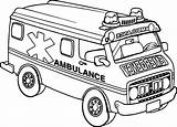 Ambulance Coloring Car Transportation Pages Wecoloringpage sketch template