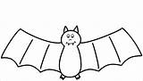 Bat Coloring Halloween Bats Pages Drawing Printable Outline Color Print Line Colouring Template Cute Draw Hanging Bigactivities Flying Kids Cricket sketch template