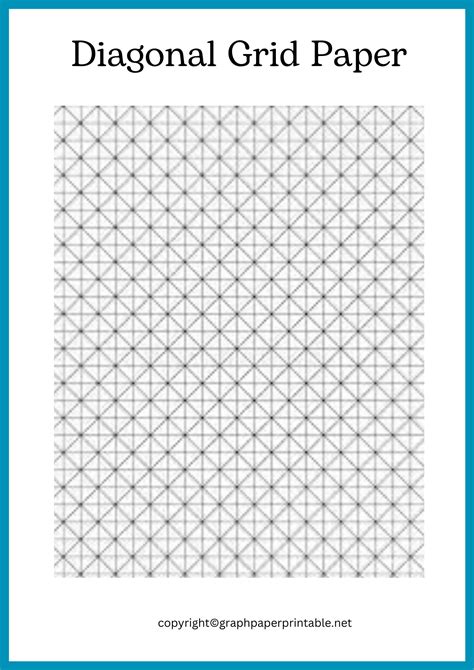 diagonal grid paper graph paper printable template