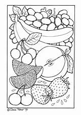 Coloring Fruit Large sketch template