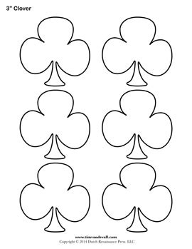 clover templates shamrock clubs template tims printables