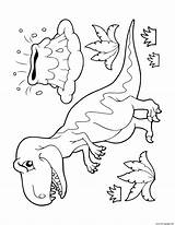 Dinosaur Coloring Volcano Fierce Cartoon Pages Printable Print sketch template
