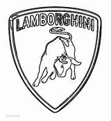 Lamborghini Coloring Pages Printable Logo sketch template