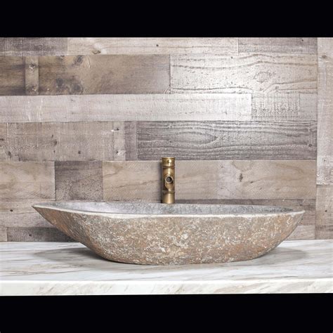 river stone vessel sink large bathroom fixtures decora loft