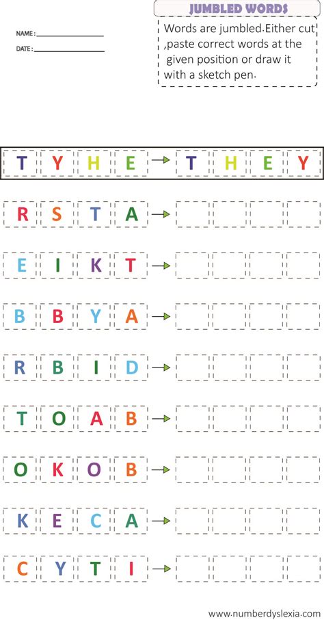 printable dyslexia worksheets  practicepdf number dyslexia
