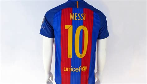 Signed Lionel Messi 2016 17 Jersey Charitystars