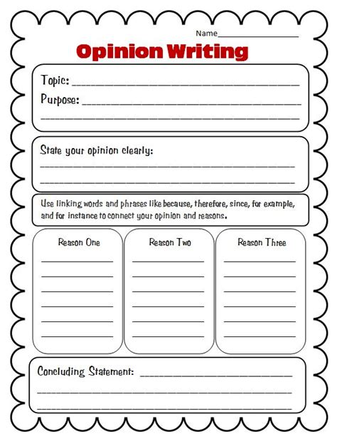 graphic organizers  opinion writing scholastic