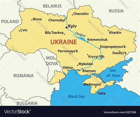 map  ukraine royalty  vector image vectorstock
