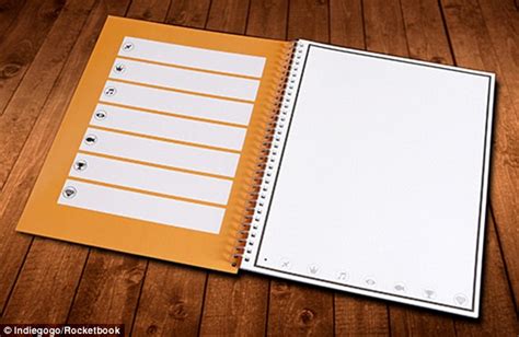 reusable paper rocketbook lets  upload scribbles   cloud