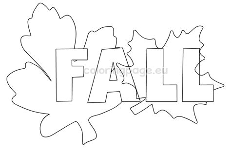 fall text coloring sheet coloring page