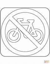 Coloring Sign Australia Pages Bicycles Road Supercoloring sketch template