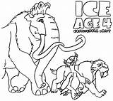 Ice Age Coloring Animation Movies Pages sketch template