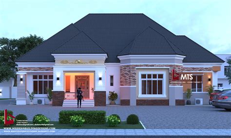 bedroom bungalow rf  nigerian building designs