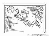 Goalkeeper Soccer Pages Goal Coloring Drawing Colouring Template Getdrawings Color Printable Getcolorings Print sketch template