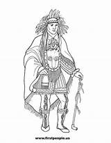 Native American Coloring Pages Indian Clipart Choose Board Makee Quid Okee sketch template