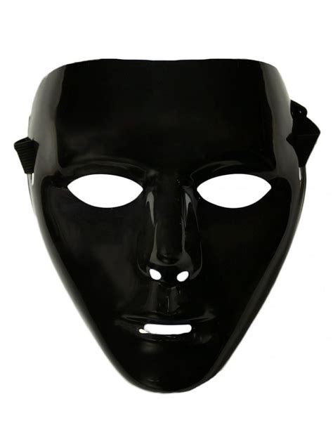 adults female blank black halloween face mask facemask costume
