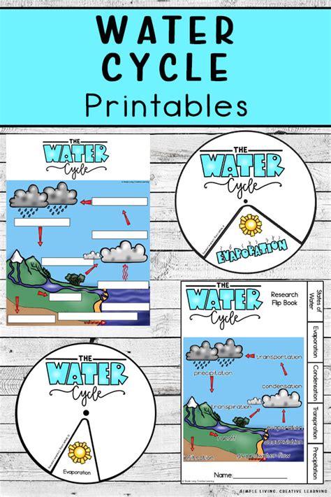 water cycle printables simple living creative learning