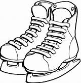 Coloring Shoes Skate Ice Clipart Skating Hockey Skates Shoe Pages Clip Cliparts Cartoon Christmas Colouring Printable Kids Skater Library Sheets sketch template