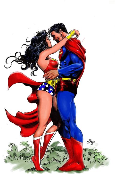 wonder woman and superman by mike deodato jr superman