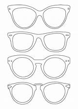Sunglasses Coloring Printable Drawing Pages Kids Glasses Ray Template Ban Print Wooden Board Templates Clipart Bulletin Sunglass Color Oculos óculos sketch template