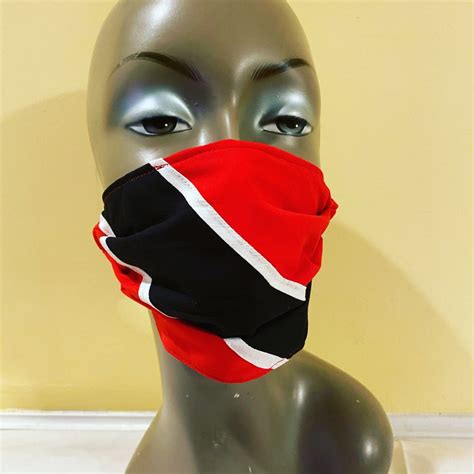 trinidad  tobago face mask  cotton layers breathable etsy