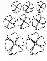 Coloring Luck Clover Good Eight Leaf Four Lots Netart sketch template