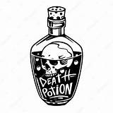 Potion Poison Pociones Skull Bottles Potions Botellas Veneno Drawn Calavera Vectores Pngtree Dibujada Graffiti Siluetas Poción Pocion Preto Tatto Poção sketch template