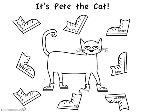 pete  cat coloring pages pete  cat coloring page  pete