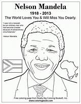 Coloring Pages Mandela Nelson Kids History Activities Africa Books Month Sheets Kindergarten Book Colouring African Printable Color Sheet Coloringbook Preschool sketch template