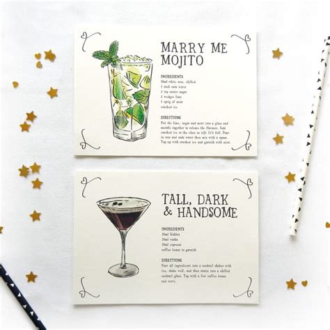 cocktails custom cocktails recipe cards