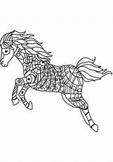 Paarden Mozaiek Mosaik Pferden Schleich Malvorlage sketch template