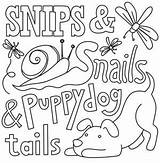 Snips Snails sketch template