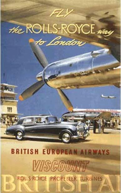 poster 1950s about ba british airways