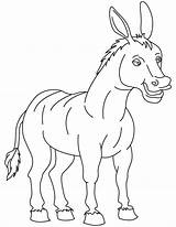 Donkey Coloring Old Drawing Outline Pages Getdrawings sketch template