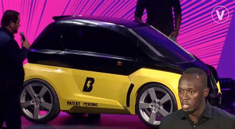 usain bolt   investor unveils small electric car  paris