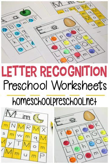printable letter recognition worksheets