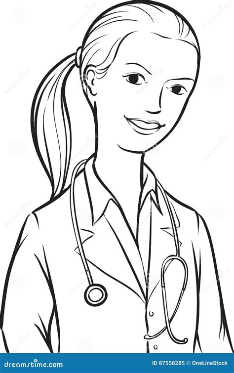 woman doctor coloring pages