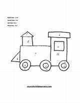 Train Worksheet Rhythm Music Coloring sketch template