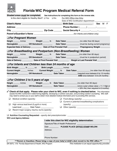medical referral form templates  allbusinesstemplatescom