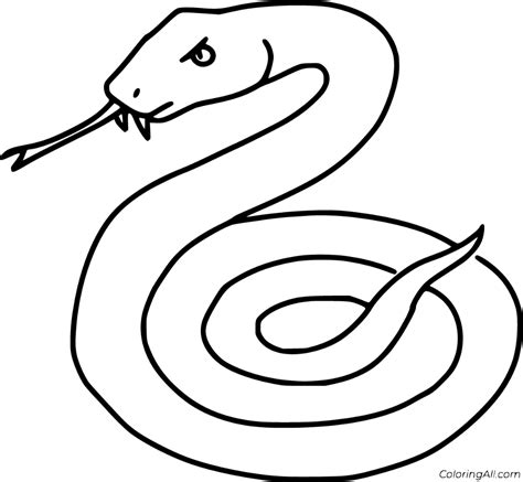 printable viper snake coloring pages  vector format easy