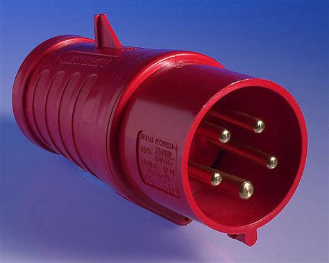 amp  pin plug red