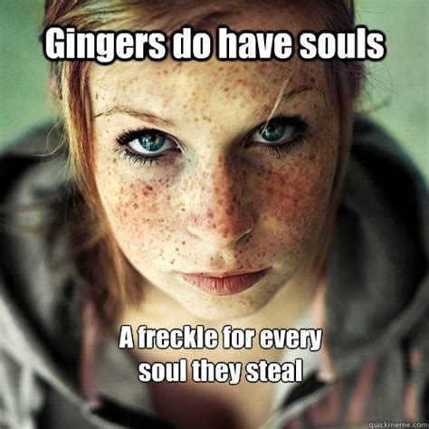 Gingers Do Have Souls A Freckle For Every Soul They Steal Portrait