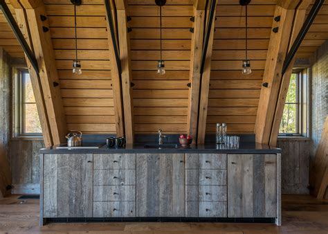 rustic wooden barn house  wyoming  modern interior elements idesignarch interior