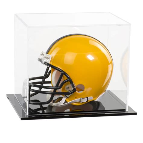 acrylic football mini helmet display case plexiglass shoppopdisplays