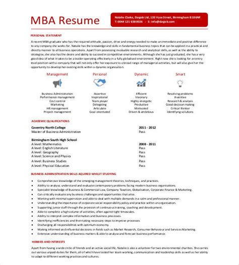 mba professional resume tutoreorg master  documents