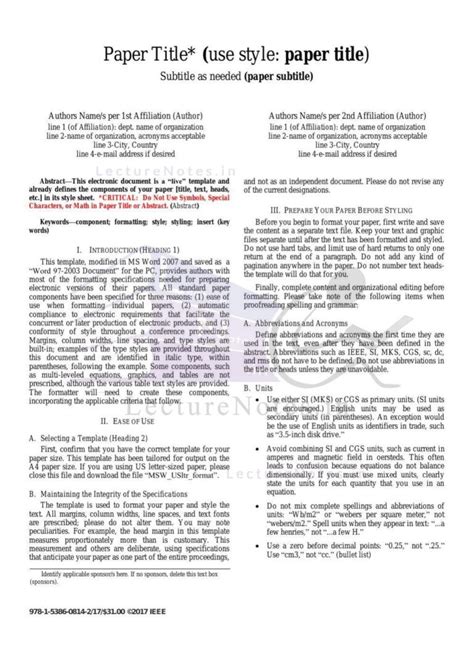ieee paper review format ieee review paper template kanza lillia